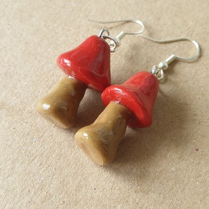 Mushroom Hook Earrings