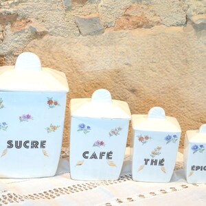 Vintage, French, Art Deco, Inter-stacking Storage Jars