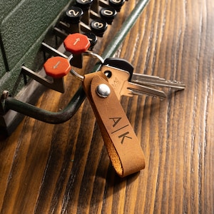 Personalized Leather Keychain | Custom Leather Keychain | Leather Key Fob | Gifts for her and him | Birthday Gift | Anniversary Gift |