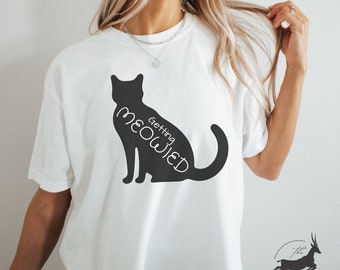 Maglietta divertente e carina per l'addio al nubilato con gatto, magliette per l'addio al nubilato, maglietta per la sposa che miagola, magliette per le damigelle d'onore Pawty