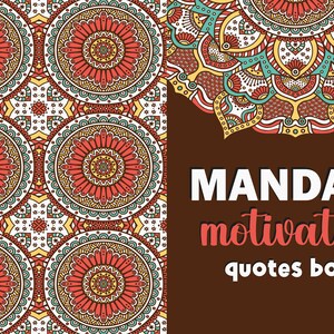 Livre de Coloriage Mandala Inspirant Version Numérique Téléchargeable - Relaxation Créative, Citations Positives, Coloriage pour Adultes