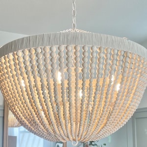 16+ Large Wood Bead Chandelier
