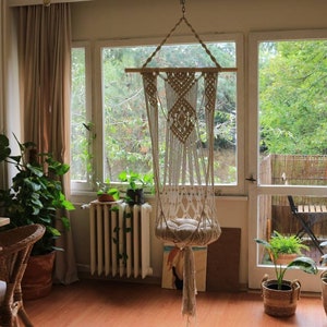 Macrame Cat Hammock: Handmade Cotton Pet Swing Bed