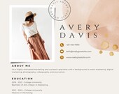 15 Resume Canva Templates, Professional Modern Resume Template for Pages, Clean Modern Executive Resume Template 2021, CV Marketing