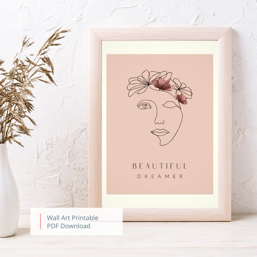 Beautiful Dreamer Quote Self Love Wall Art That Girl Girly Wall Art ...