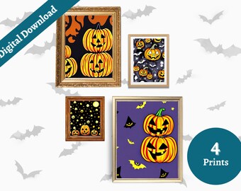Halloween Art Prints Halloween Art Mega Bundle Set Halloween Decor Halloween Gallery Wall Halloween Modern Farmhouse Decor Halloween Poster