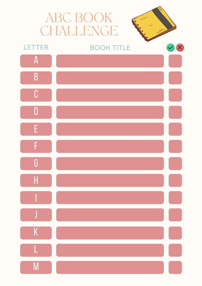 Reading Planner Printable Reading Journal Book Shelf Happy Planner 100