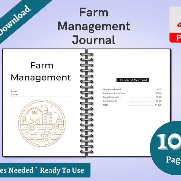 Farm Management Journal Live Stock Manager Garden Manager Business Manager Equipment Manager Inventory Manager Income and Expenses Tracker