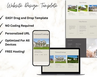 Canva Website Real Estate Agents Real Estate Website Theme Templates Real Estate Agents Marketing Templates Realtor Template Custom Website
