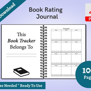 Book Rating Tracker Book Review Printable Book Review Worksheet Reading Journal Reading Log Book Tracker Book Journal Book Reading Journal