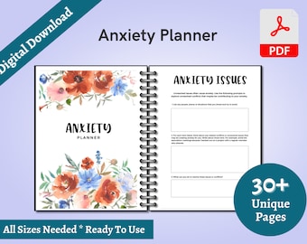 Anxiety Journal Printable Therapy Journal Digital Mental Health Daily Self Care Mental Health Emotion Value List Journal Prompts