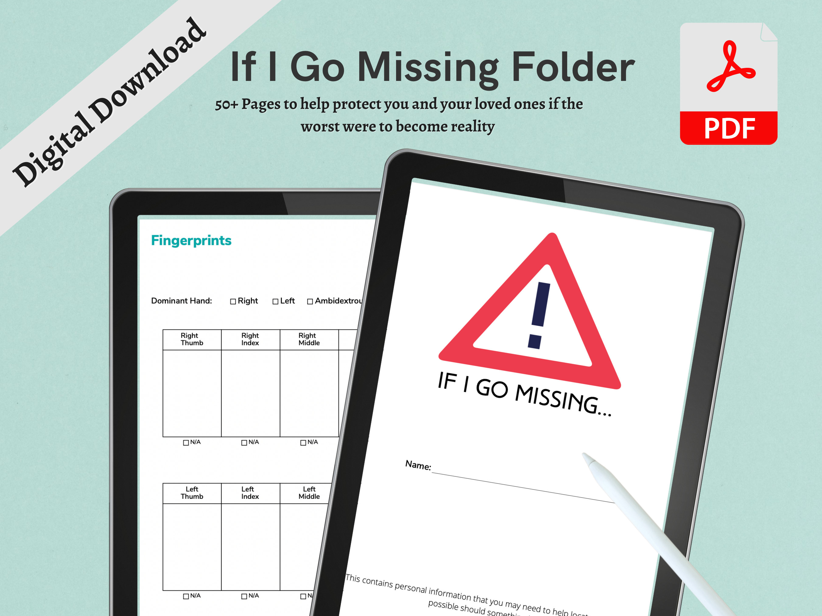 If I Go Missing Binder If I Go Missing Folder Crime Junkie - Etsy