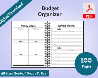 Budget Planner Printable: Monthly Finance Tracker (PDF Download)