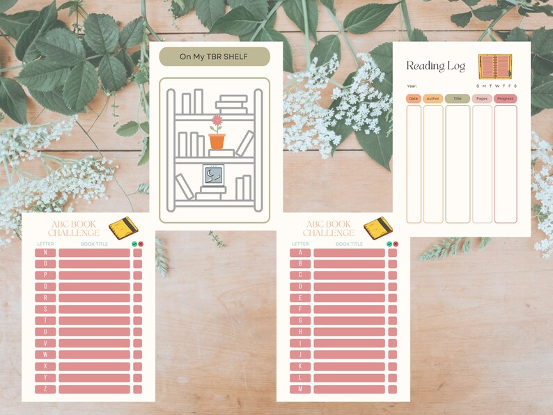 Reading Planner Printable Reading Journal Book Shelf Happy Planner 100