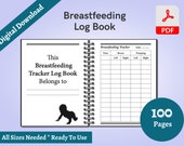 Breastfeeding Tracker Log Book Breast Pumping Tracker with Breastmilk Inventory Log for Instant Download Frozen Milk Log Printable