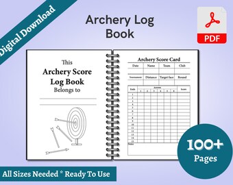 Archery Score Log Book Printable, Sports Tracker (Downloadable PDF)