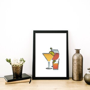 Cocktail Art Print Cheers Print Sign Bar Cart Wall Decor Cocktail Print Bar Cart Art Bar Cocktail Bar Art Alcohol Drinkbar Printable