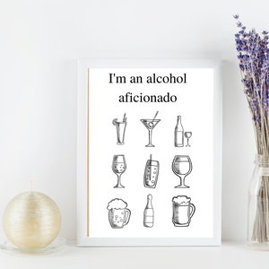 Aficionado por álcool Imprimir Cheers Art Bar Cart Decoração de parede Cocktail Print Bar Cart Art Bar Cart Print Bar Printable Whisky Bar Cerveja Vinho Gin