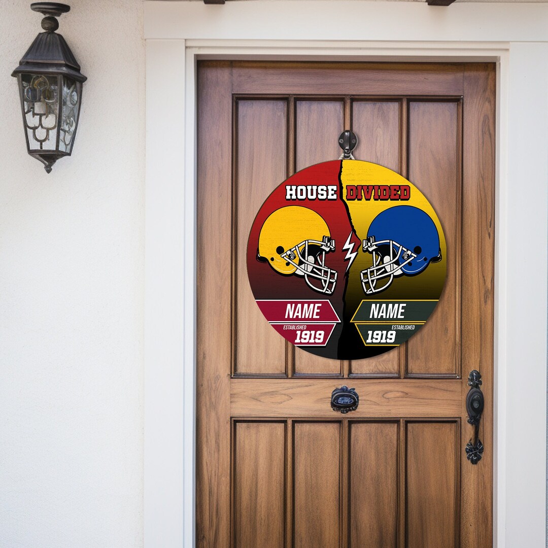 Personalize House Divided Door Sign/custom House Divided Etsy
