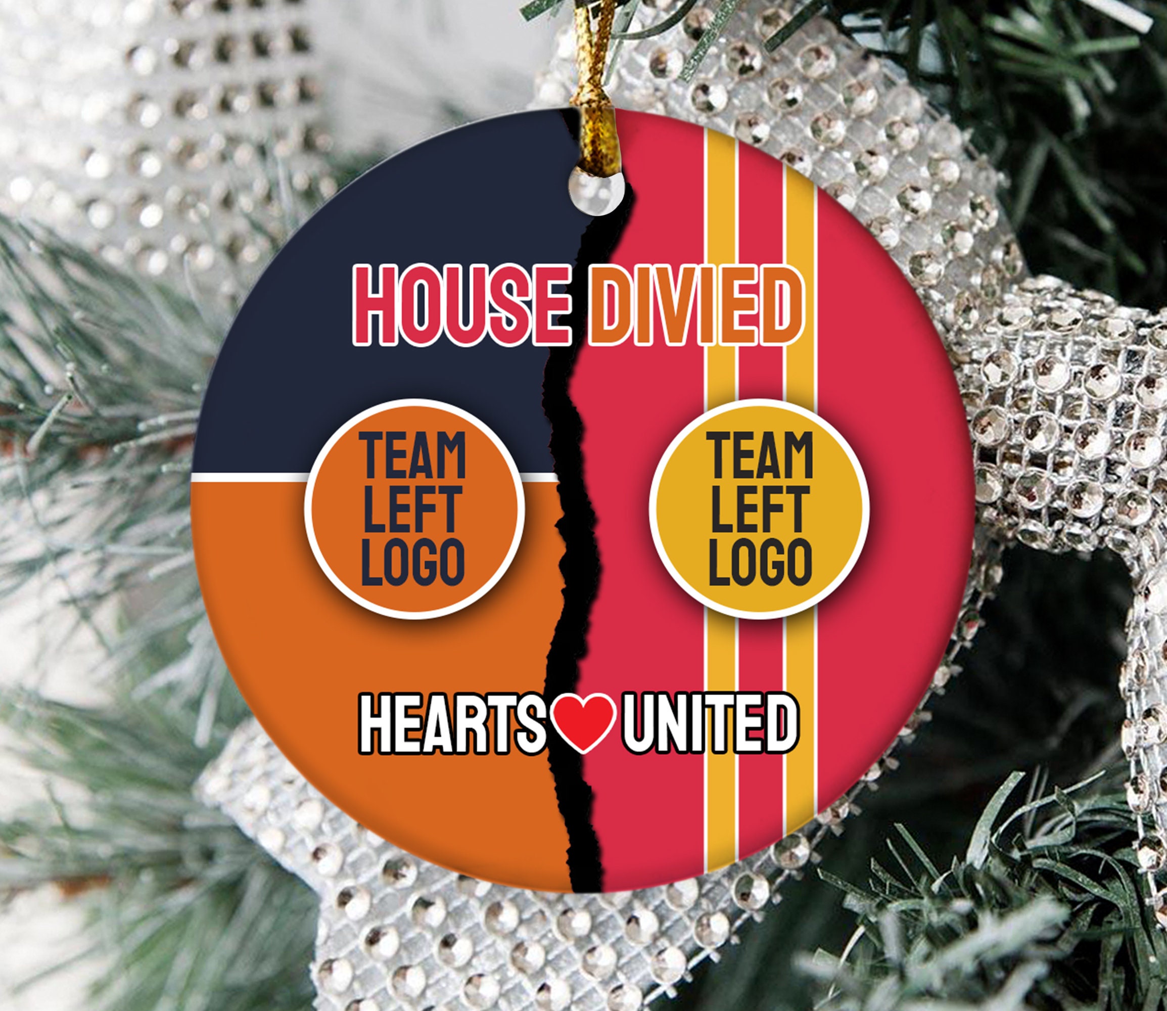 Personalize House Divided Ornament Custom House Divided Etsy