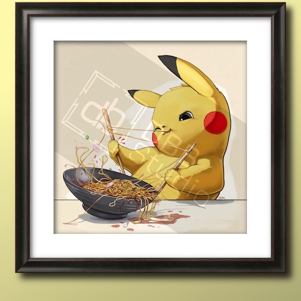 Pikachu Ramen 8.5x11 Art Print