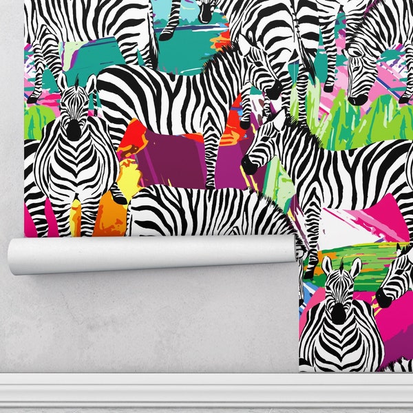 Zebra Wallpaper Etsy