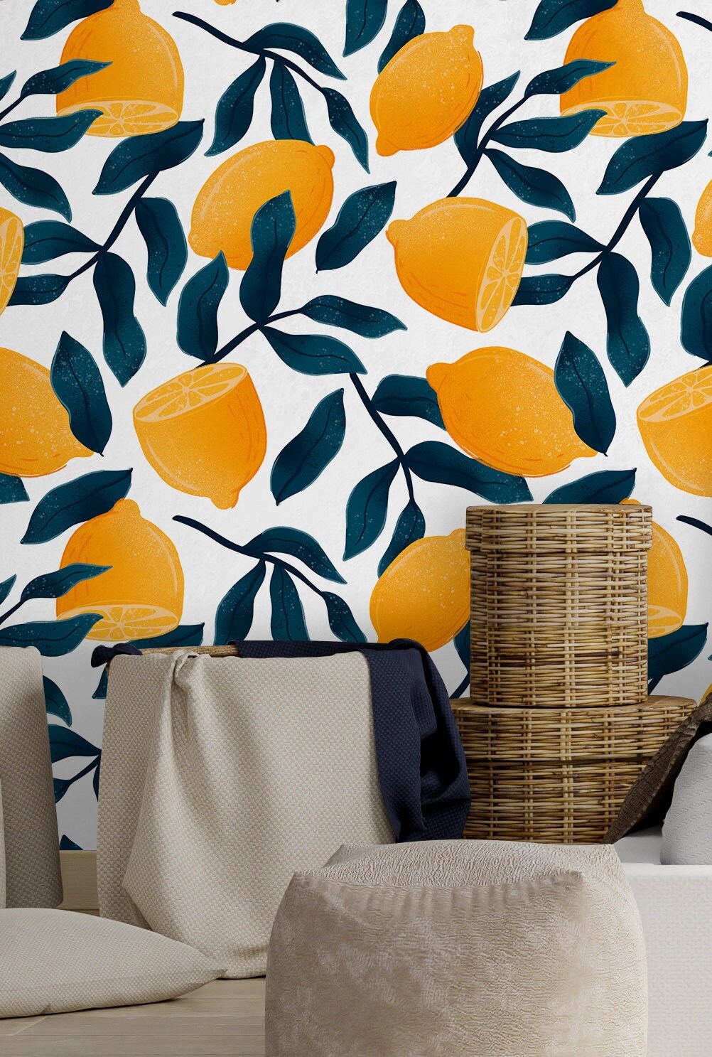 Lemon Wallpaper - Etsy Lemon Wallpaper - Etsy