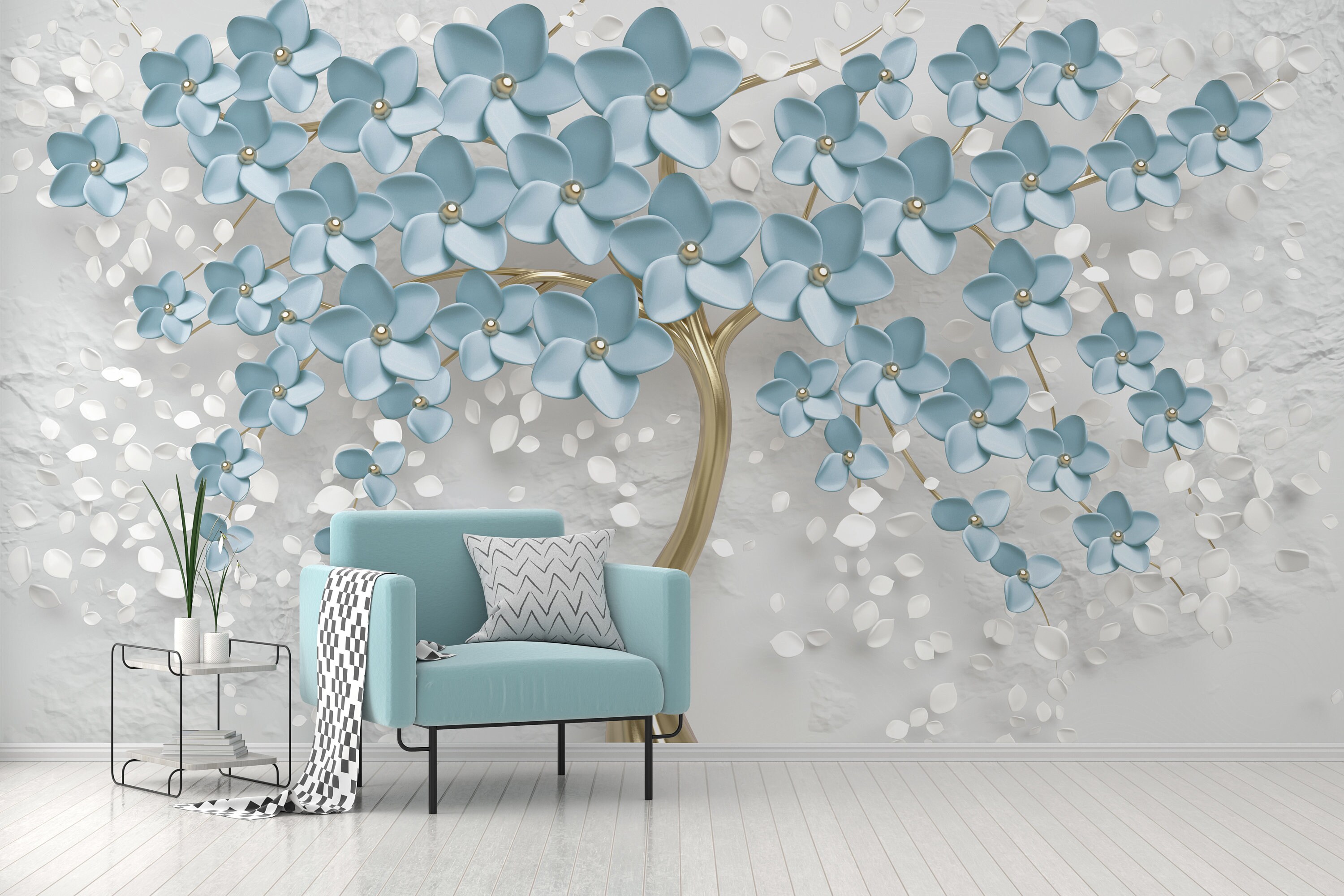 3D Flowers and Plants 457 Wall Paper Print Decal Deco Wall Mural