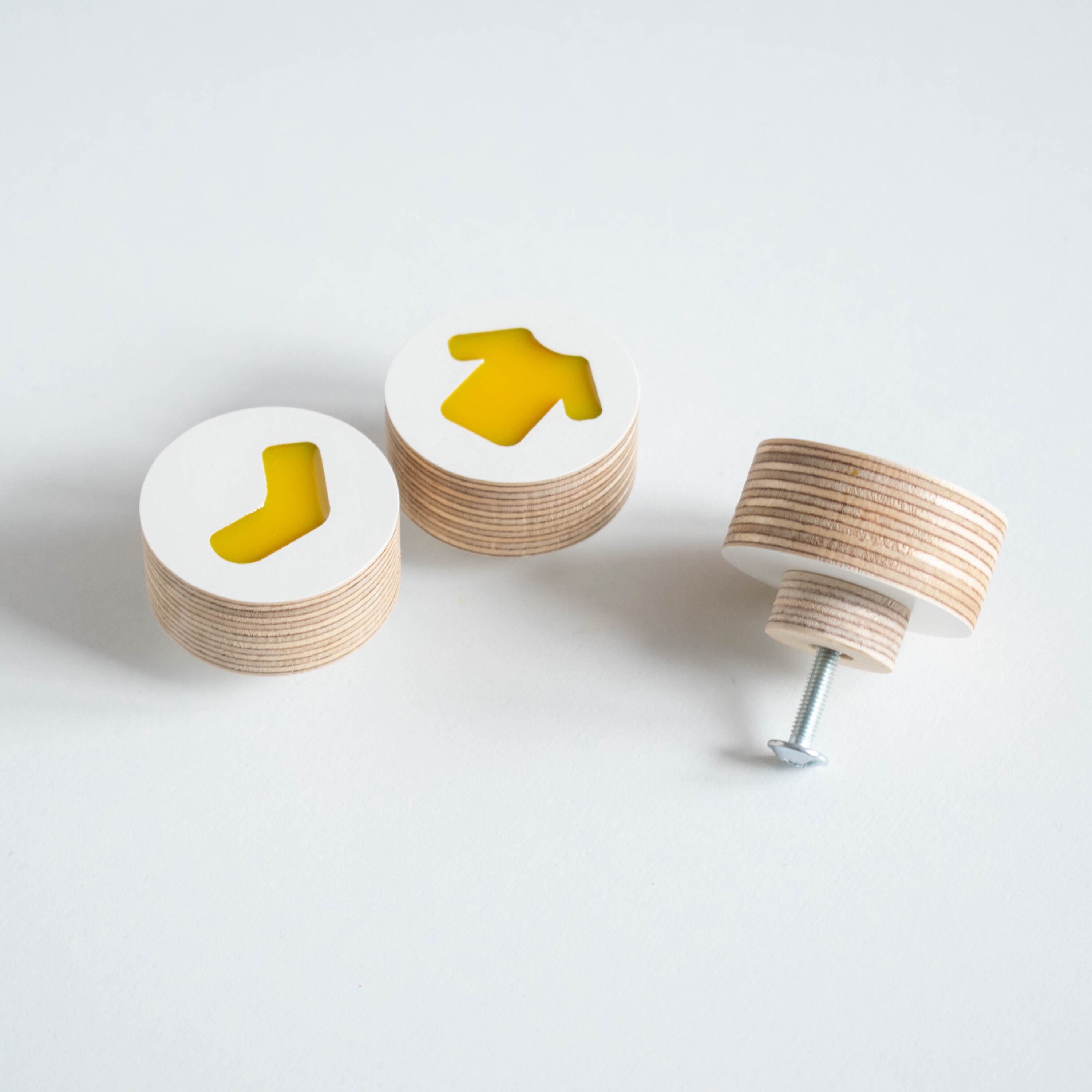 panties tshirt yellow handle kids design furniture knobs DRAWER KNOB for kids wooden with epoxy