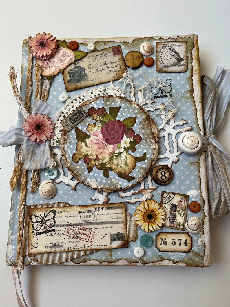 Shabby Chic Notebook Handmade Notebook Rustic Journal Gift - Etsy UK