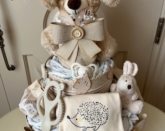 Custom diaper cakes Baby Shower Gift Newborn Nappy cakes