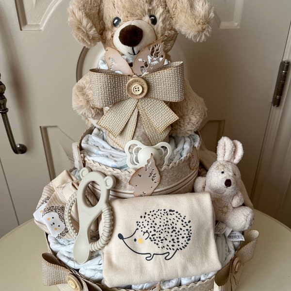 Custom diaper cakes Baby Shower Gift Newborn Nappy cakes