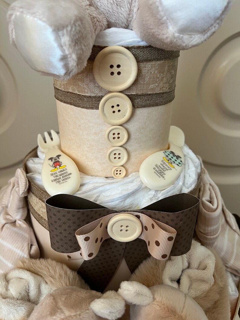 Diaper Cake Teddy Bear Etsy