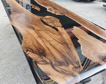 Epoxy Table, Custom Dining Table, Dining Room Table, Live Edge Table, Epoxy Kitchen Table, Custom Epoxy Dining Room Table