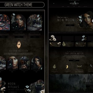 Green Witch Wix Website Template, Premium Magic Wix Website Template, Herbalist Wix Website Template, Wix Website Template Witchy,Dreamshack