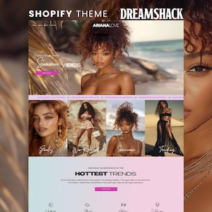Bold Fashion Shopify Theme, Trendy Boutique Website Template, Womens Clothing Store Design, Ecommerce Shopify Theme by Dreamshack