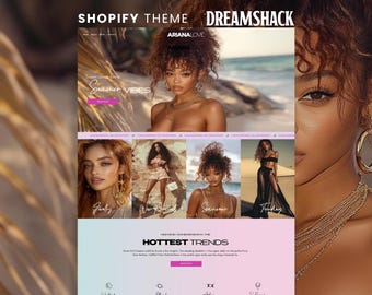 Bold Fashion Shopkette Theme, Trendy Boutique Website Template, Damenbekleidungsgeschäft Design, E-Kommerz Shopkette Theme von Dreamshack