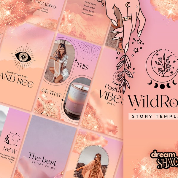 Story Templates | Boho Stories | Mystical Canva Template | Pastel Instagram | Creative Story | Law of Attraction  - Dreamshack - Dream Shack