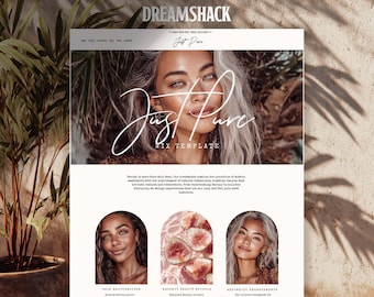 Minimalistische Boho Website Template für Holistic Brands von Dreamshack