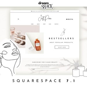 Clean Beauty Squarespace Template - Squarespace Template Beauty - Squarespace Website - Modern Squarespace Theme - Squarespace - Dream Shack