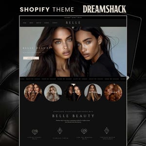 NIEUW! Donker luxe Shopify-thema: Belle Haar, Mode & Schoonheid afbeelding 1