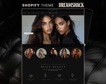 NEU! Dunkles Luxus Shopifiy Theme: Belle Hair, Fashion & Beauty