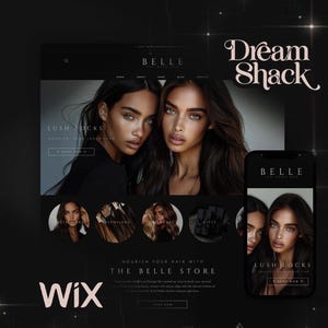 Dark Luxury Wix Website Template, Dark Classy Wix Website Template, Wix Website Template Luxury, Wix Website Template Premium, Dreamshack