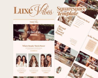 Luxus Squarespace Website Template: Mode, Beauty, Fotografie