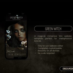 Green Witch Wix Website Template, Premium Magic Wix Website Template, Herbalist Wix Website Template, Wix Website Template Witchy,Dreamshack