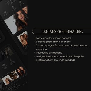 Dark Luxury Wix Website Template, Dark Classy Wix Website Template, Wix Website Template Luxury, Wix Website Template Premium, Dreamshack