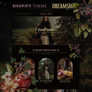 Thème Shopify Cottagecore Sombre, Modèle Shopify Forest Esthétique, Conception De Site Web Créative, Sorcière De Jardin Shopify, Crystal Store, Dreamshack