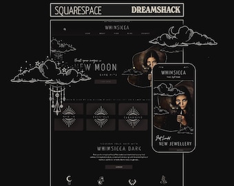 Witchy Squarespace Website Template: Tarotkarten, spirituelles Geschäft