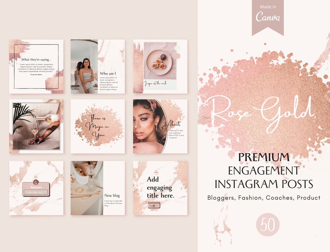 Instagram Post Templates Canva Templates for Instagram - Etsy