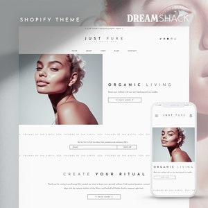 Minimal Shopify Theme, Premium Shopify Theme, Med Spa Shopify Theme, Shopify Website, Skincare Shopify Theme, Candle Shopify, Dreamshack